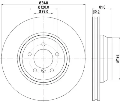 Compra Hoy Disco de freno HELLA 8DD 355 129-781 (Sustituye a 8DD 355 121-131)